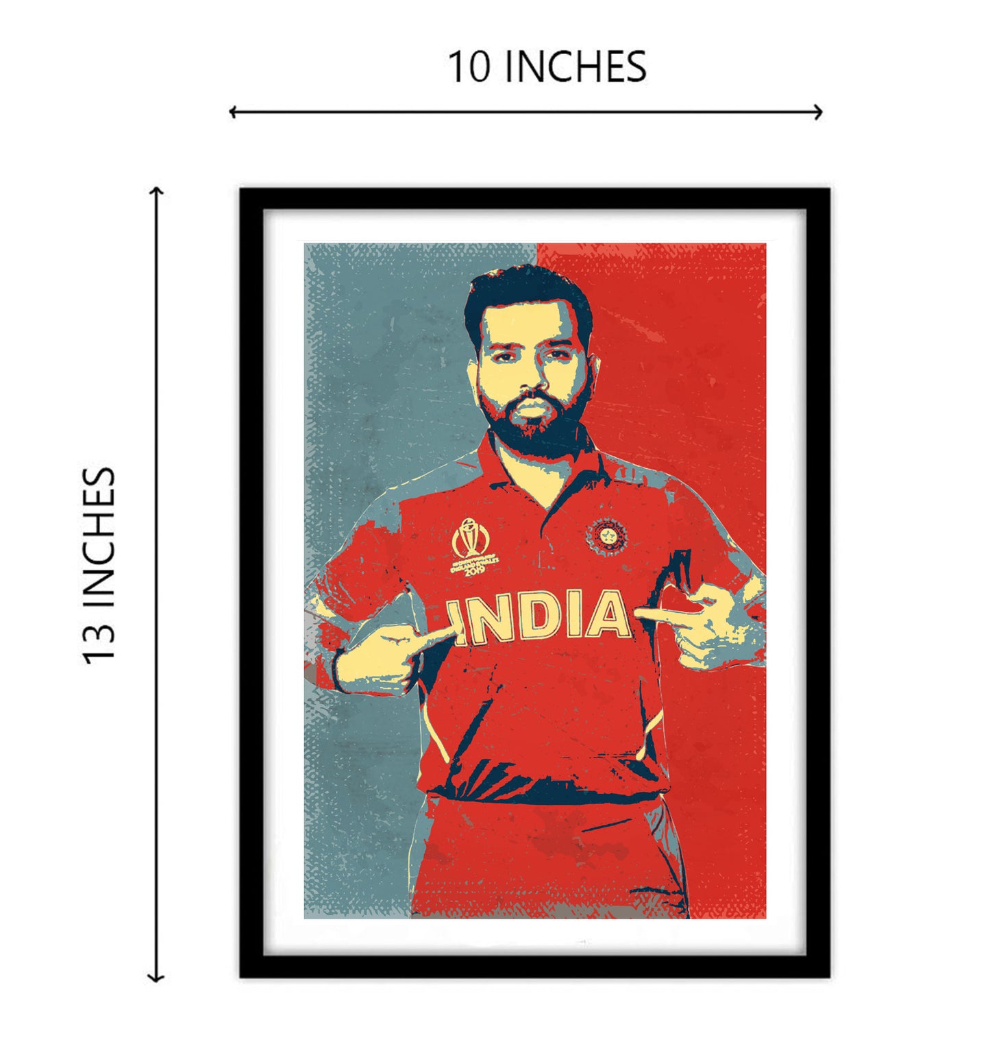 Rohit Sharma Artwork Cricket | Poster | Frame | Canvas