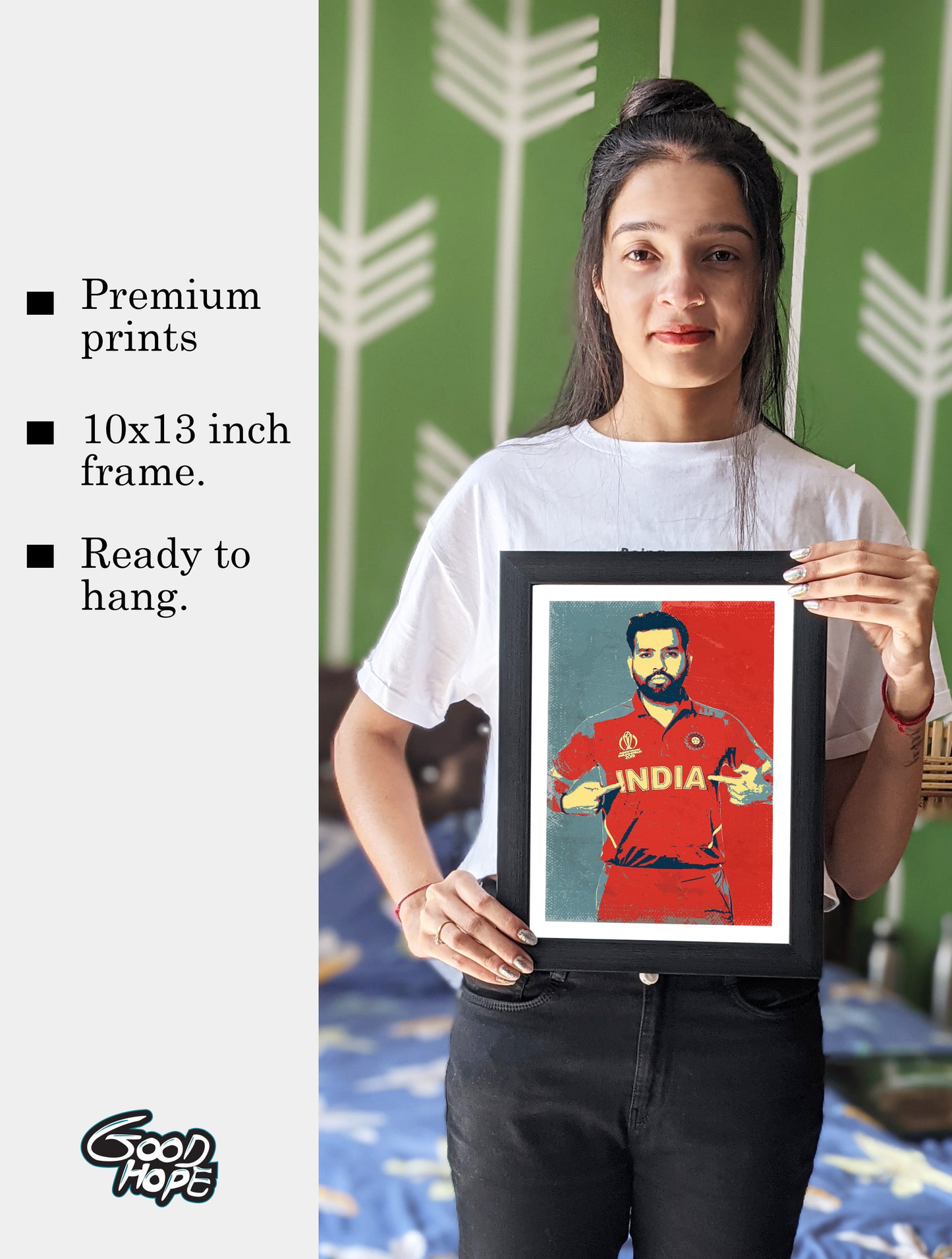 Rohit Sharma Artwork Cricket | Poster | Frame | Canvas