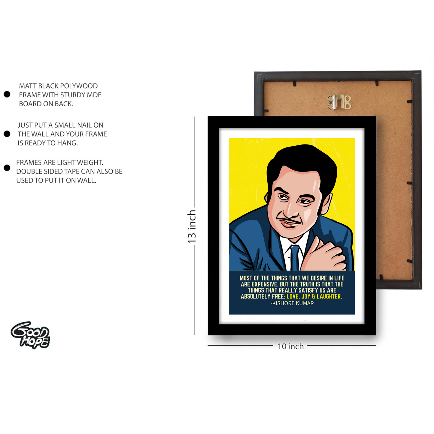 Kishor Kumar Classic Singer, Actor Artwork Bollywood | Poster | Frame | Canvas