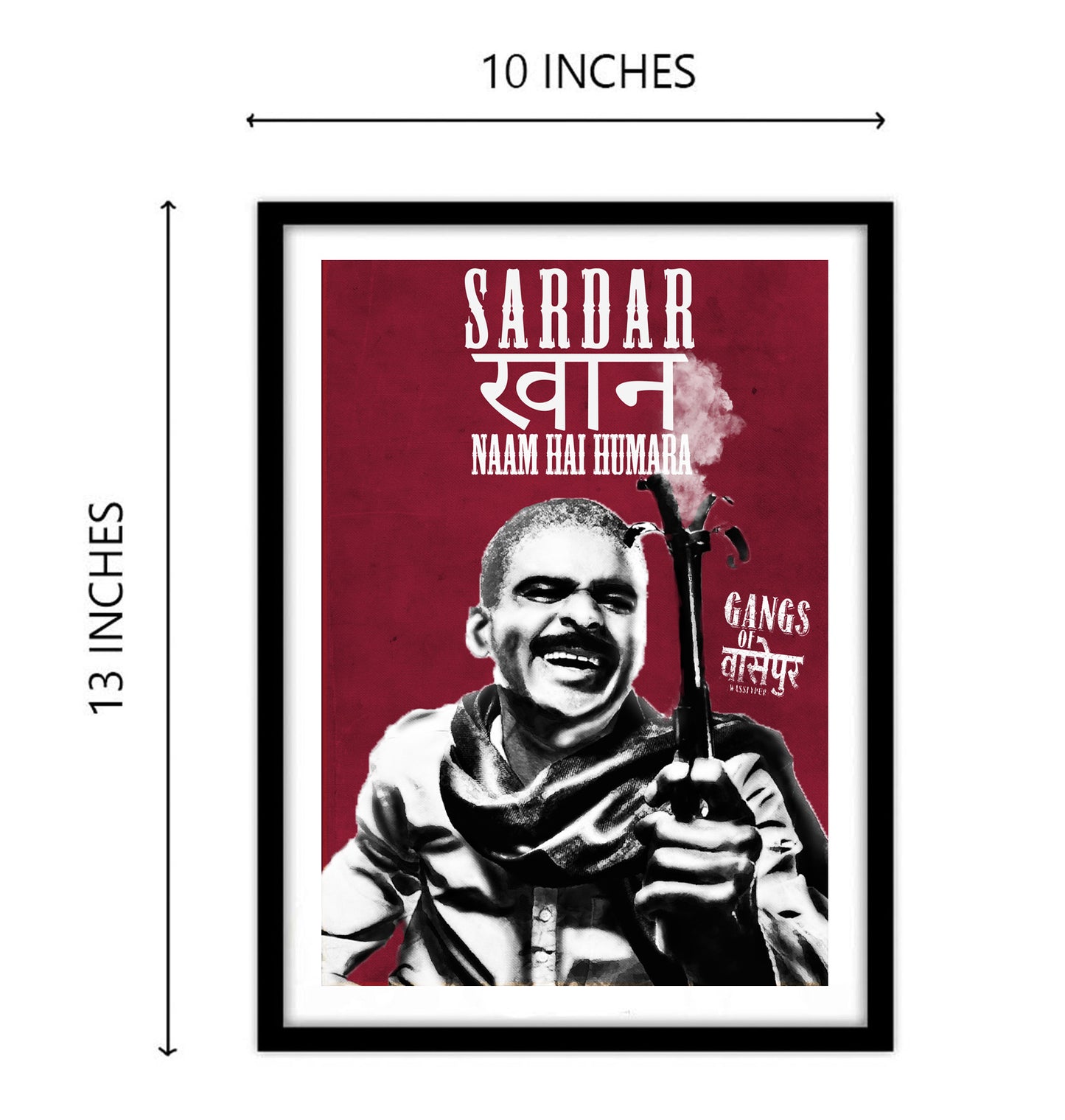 Sardar Khan Gangs Of Wasseypur Artwork Bollywood | Poster | Frame | Canvas