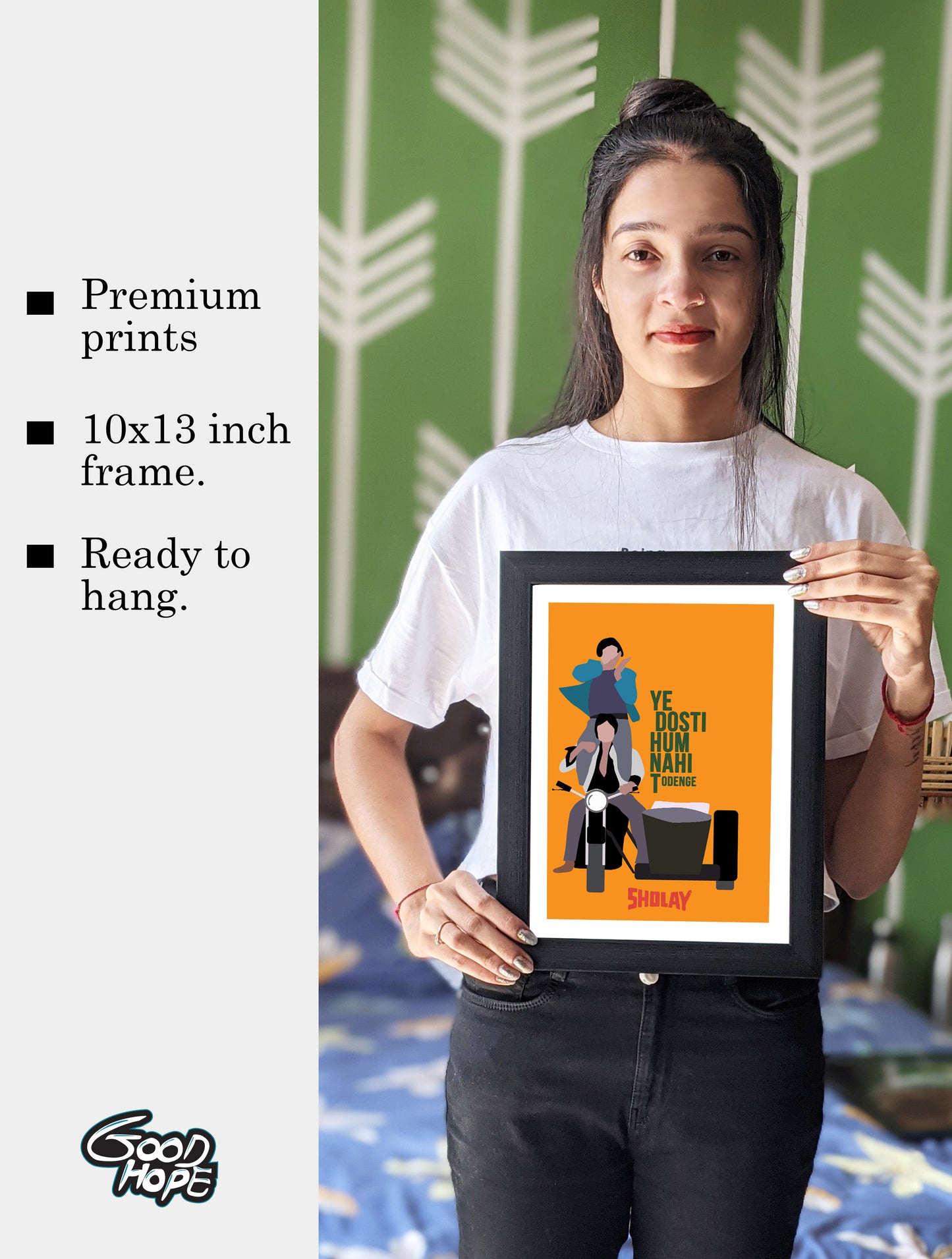Sholay Movie Artwork Bollywood | Poster | Frame | Canvas