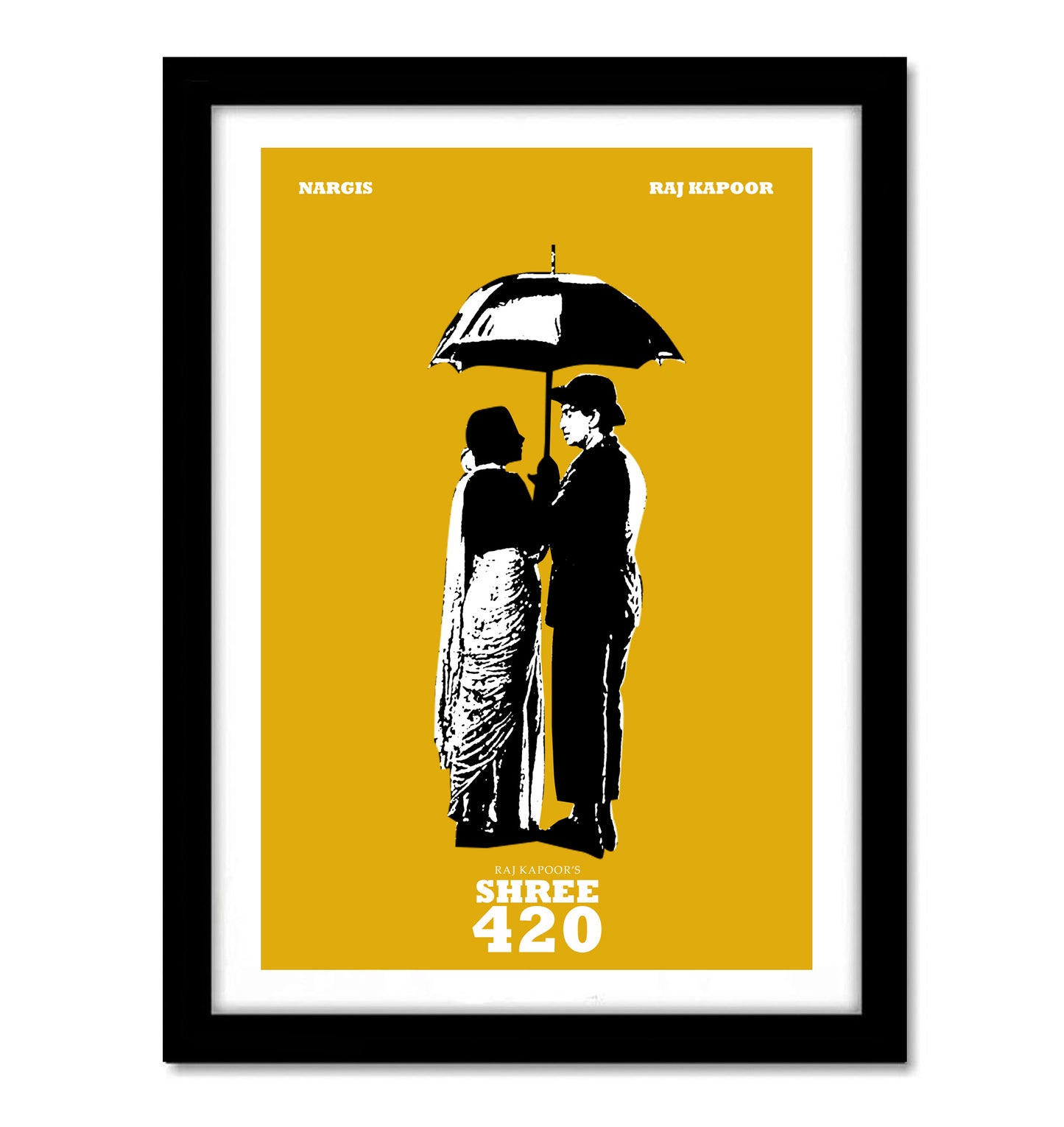 Shree 420 Classic Movie Artwork Bollywood | Poster | Frame | Canvas