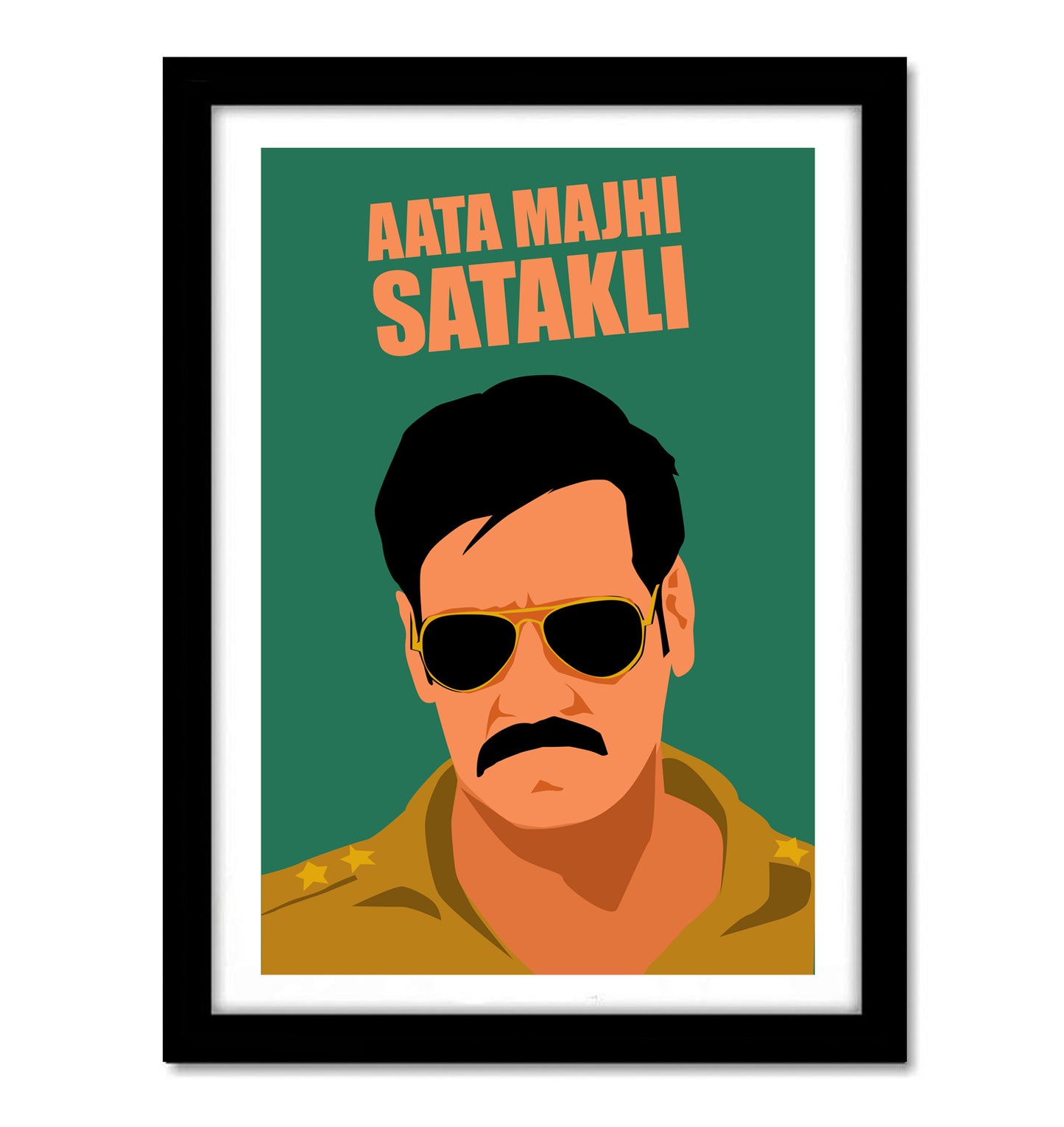 Singham Movie Ajay Devgan Artwork Bollywood | Poster | Frame | Canvas