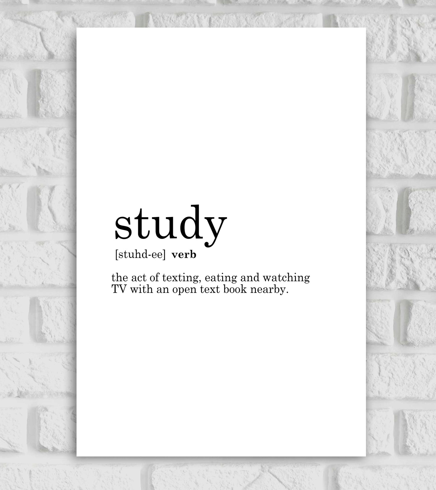 Study Funny Dictionary Art work