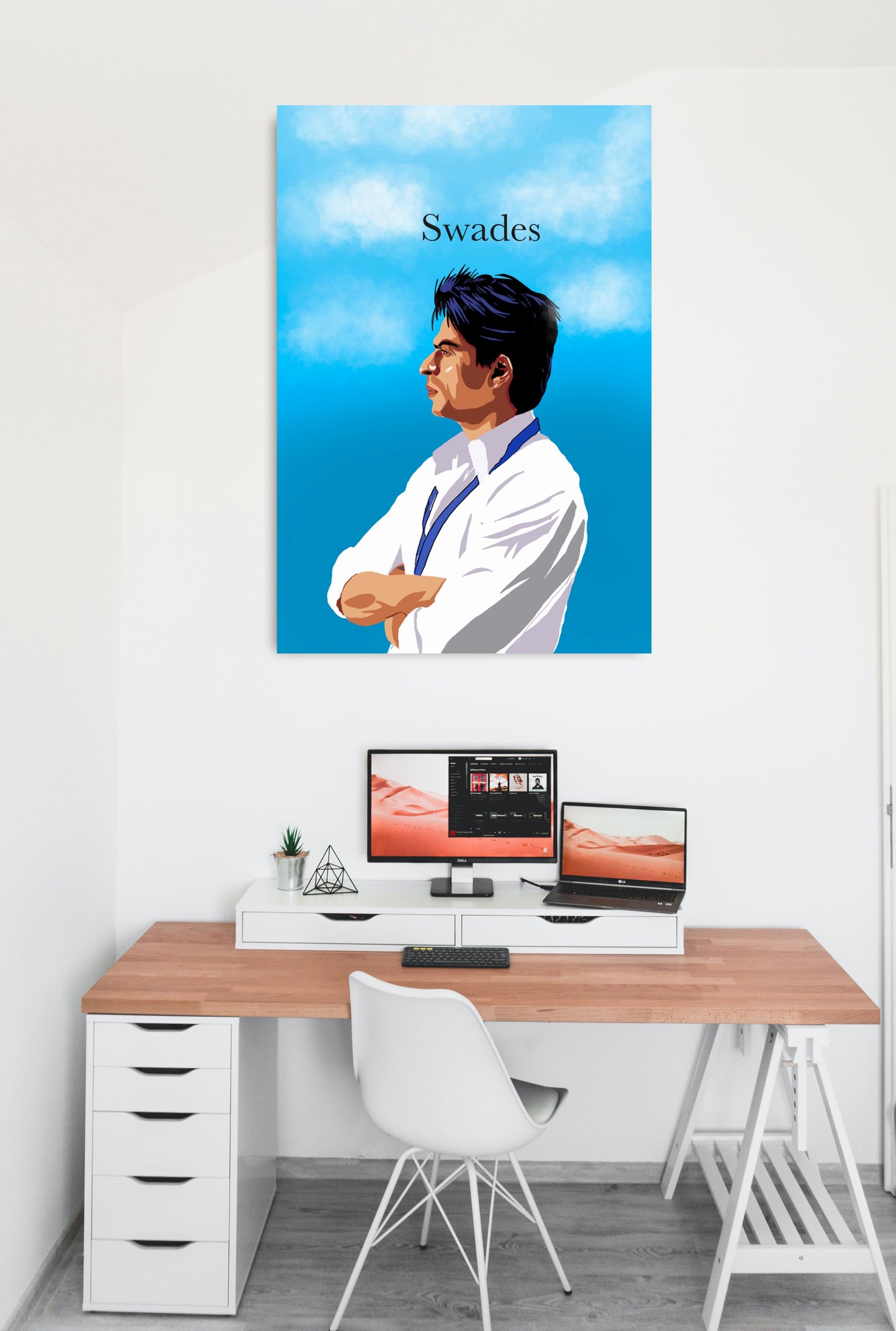 Swades Movie Shahrukh Khan Artwork Bollywood | Poster | Frame | Canvas