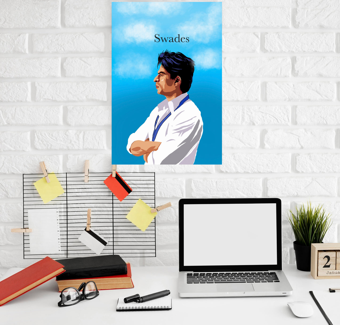 Swades Movie Shahrukh Khan Artwork Bollywood | Poster | Frame | Canvas