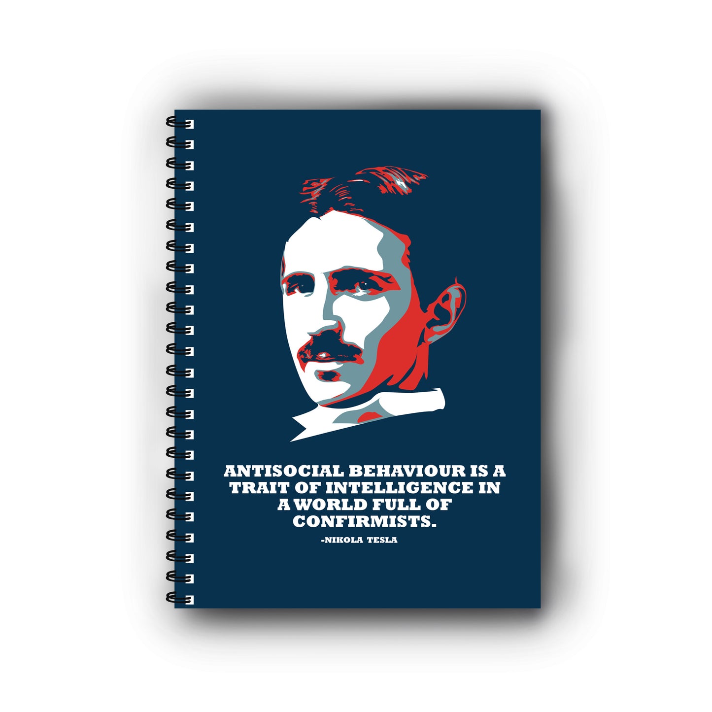 Nikola Tesla Printed Notebook