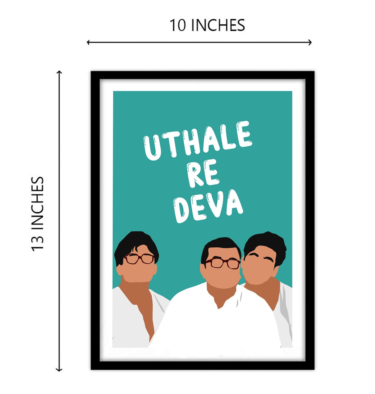 Hera Pheri Movie Paresh Rawal, Akshay, Sunil Shetty Artwork Bollywood | Poster | Frame | Canvas