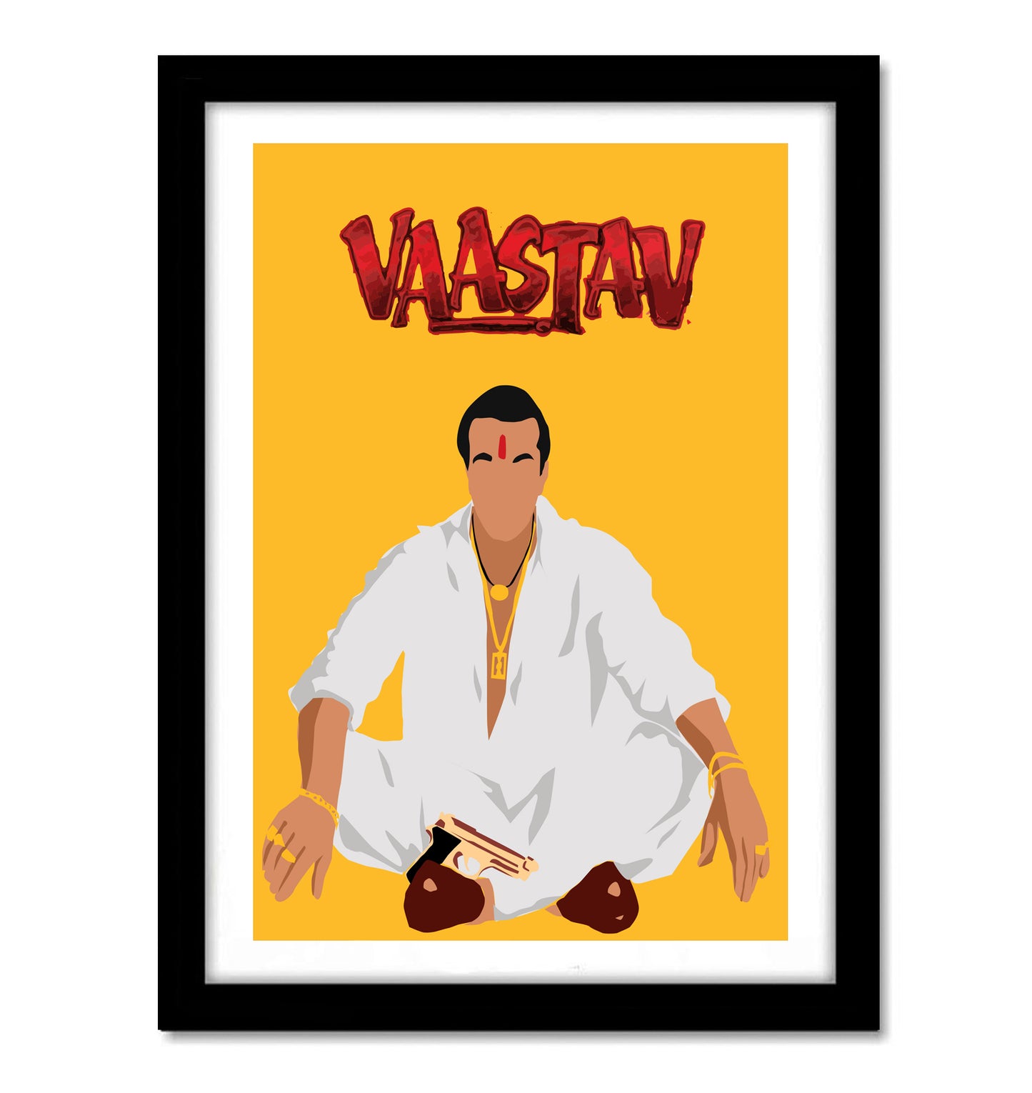Vaastav Movie Sanjay Dutt Artwork Bollywood | Poster | Frame | Canvas