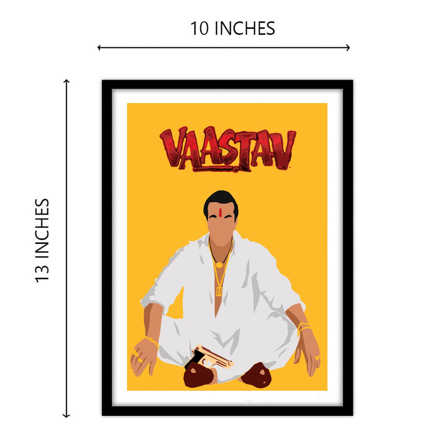 Vaastav Movie Sanjay Dutt Artwork Bollywood | Poster | Frame | Canvas