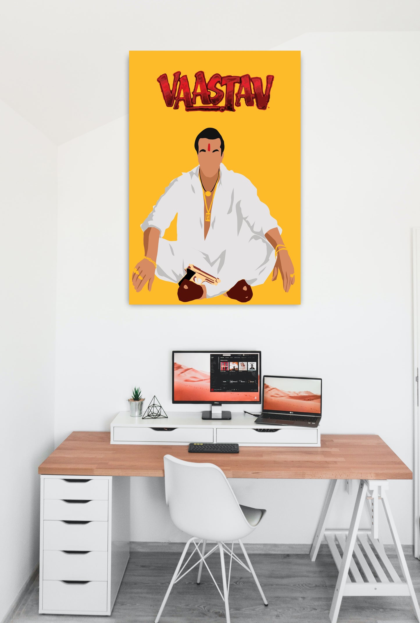 Vaastav Movie Sanjay Dutt Artwork Bollywood | Poster | Frame | Canvas