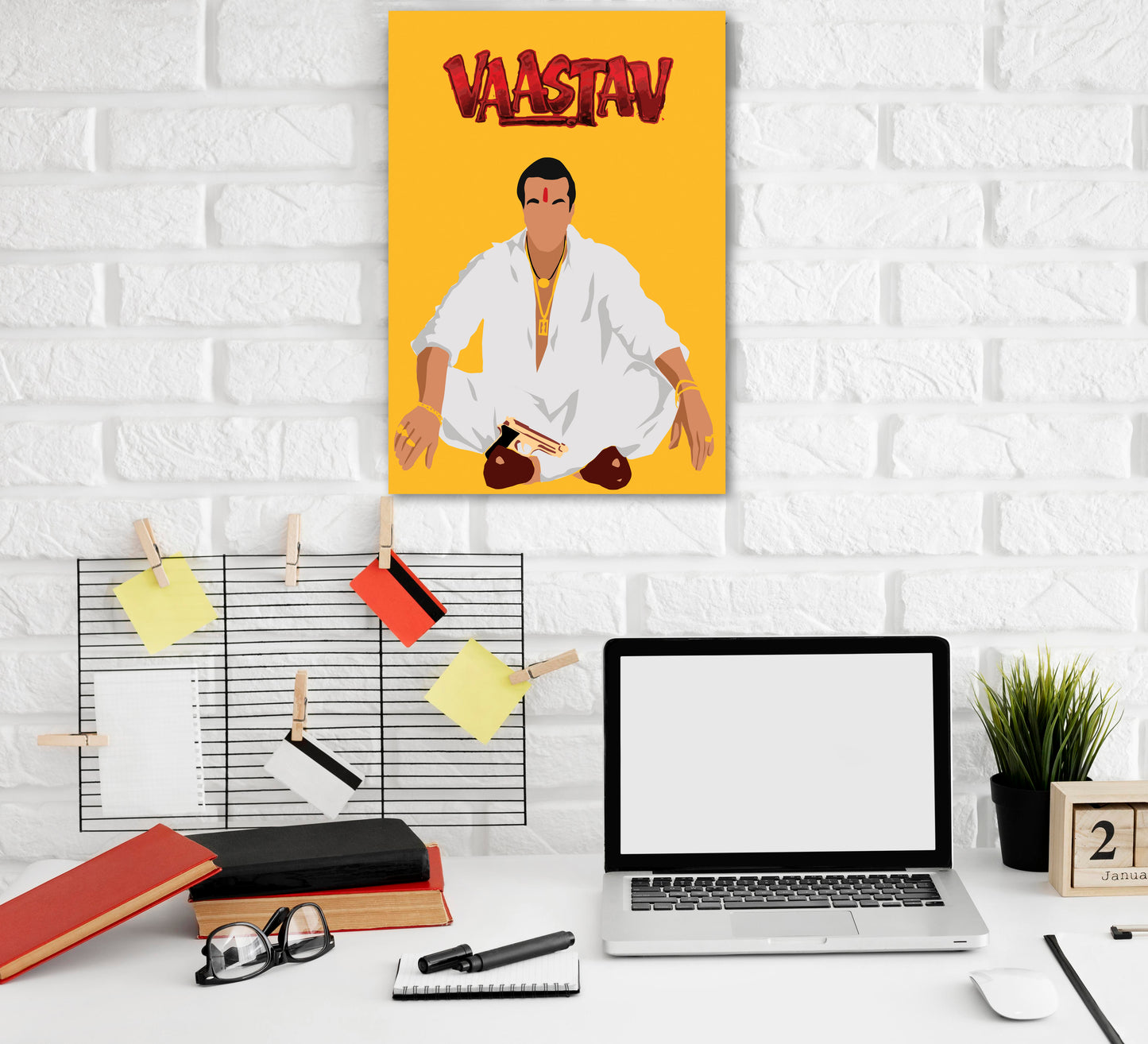 Vaastav Movie Sanjay Dutt Artwork Bollywood | Poster | Frame | Canvas