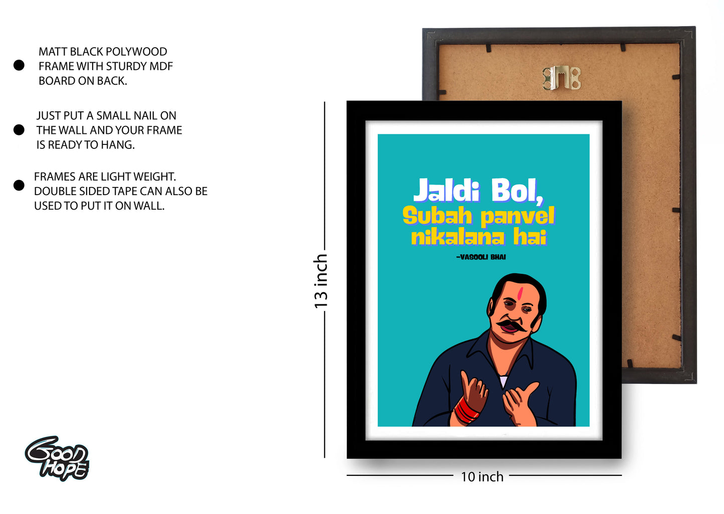 Golmaal Vasooli Bhai Funny Artwork Bollywood | Poster | Frame | Canvas
