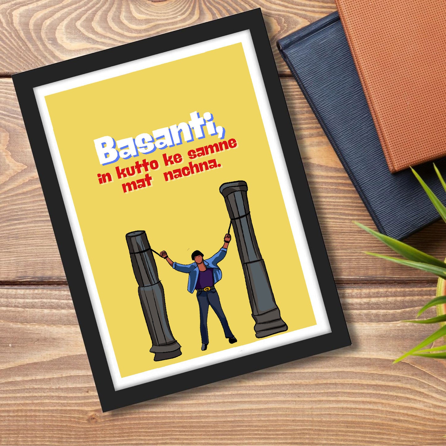 Sholay Movie Basanti Funny Artwork Bollywood | Poster | Frame | Canvas