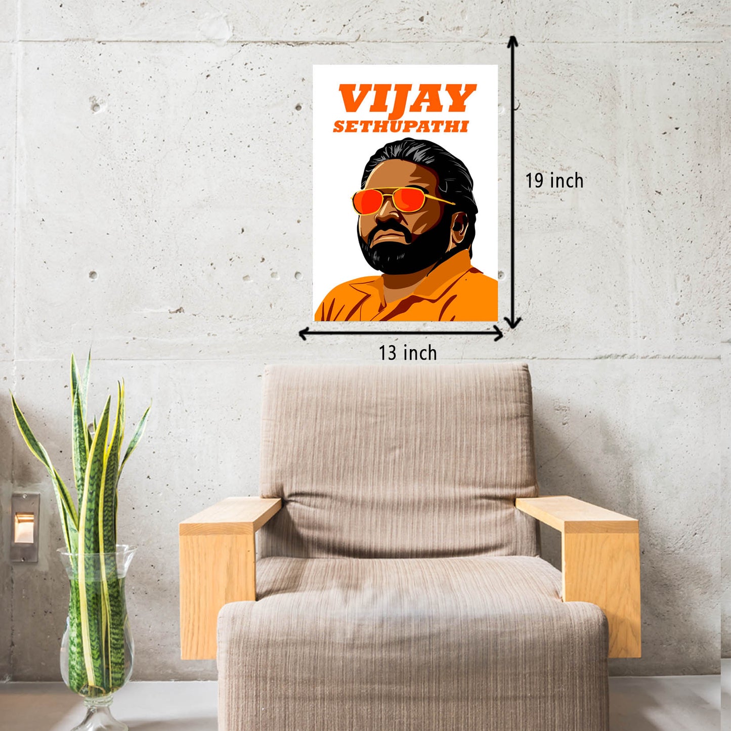 Vijay Sethupathi Artwork South Actor Bollywood | Poster | Frame | Canvas