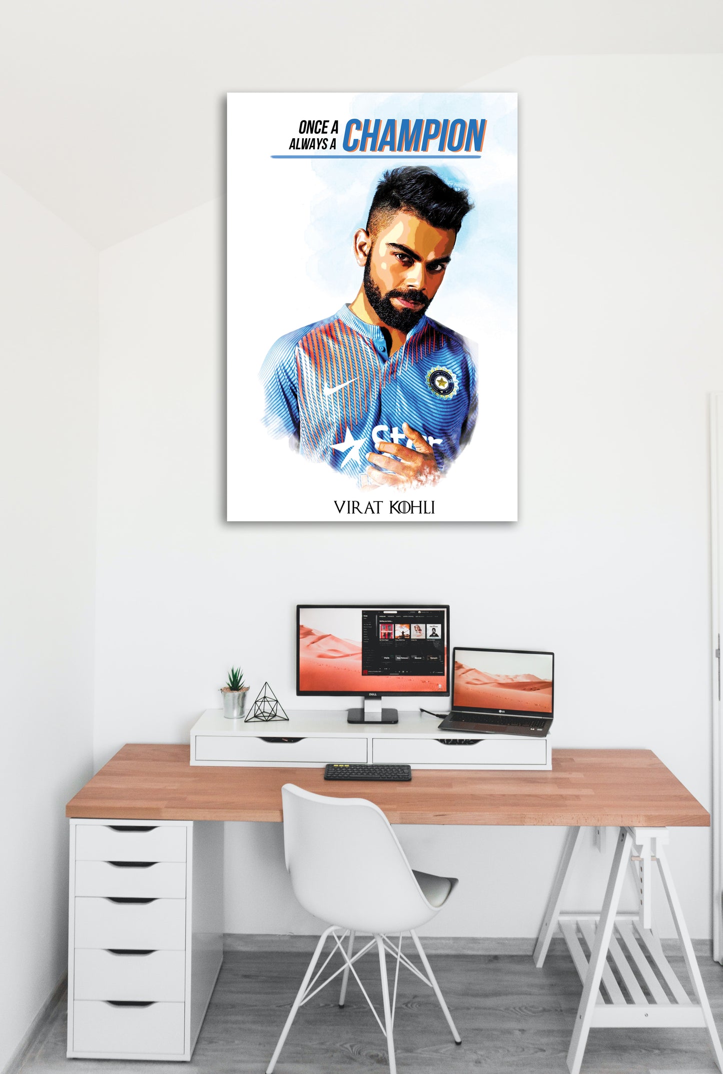 Virat Kohli Artwork Cricket | Poster | Frame | Canvas