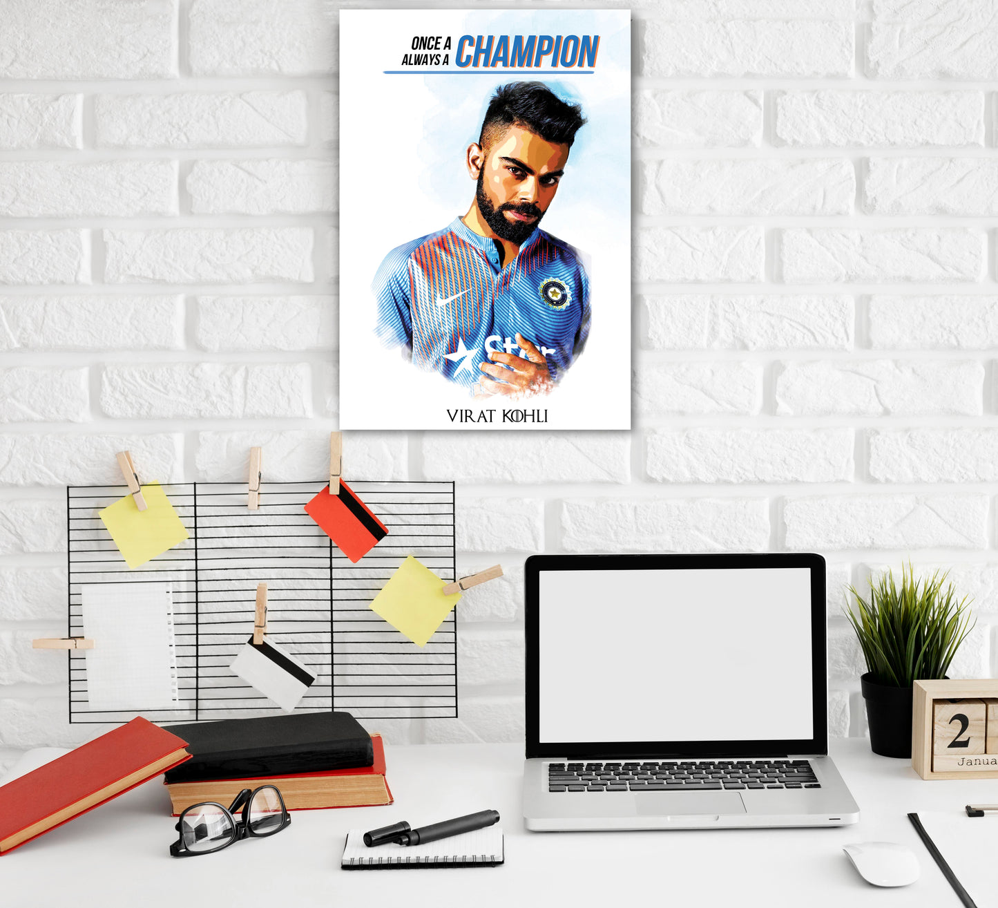 Virat Kohli Artwork Cricket | Poster | Frame | Canvas