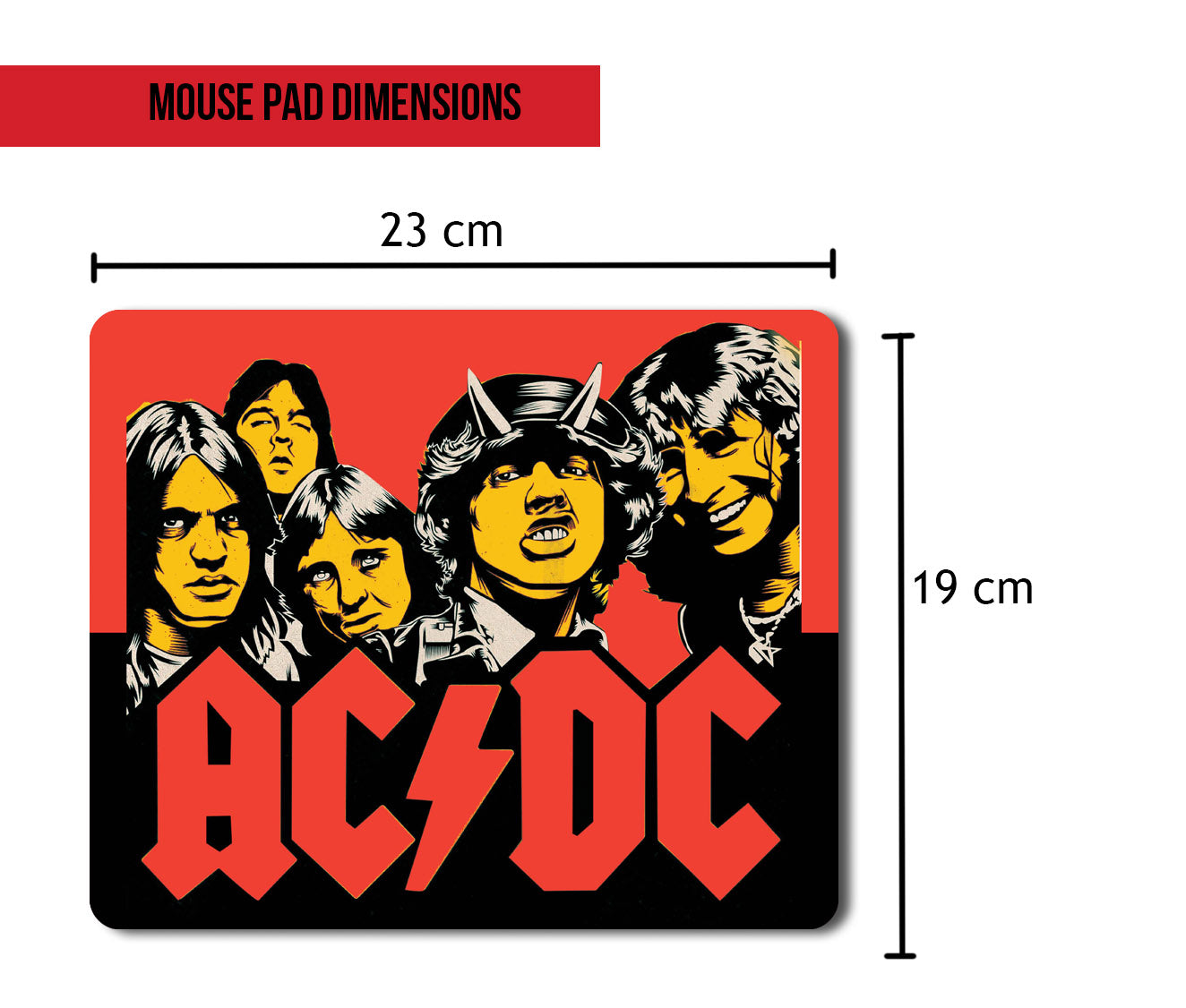 Good Hope AC DC Band Nonslip Base Graphic Mousepad (Multicolor)