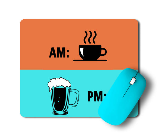 Good Hope AM PM Funny Nonslip Base Graphic Mousepad (Multicolor)