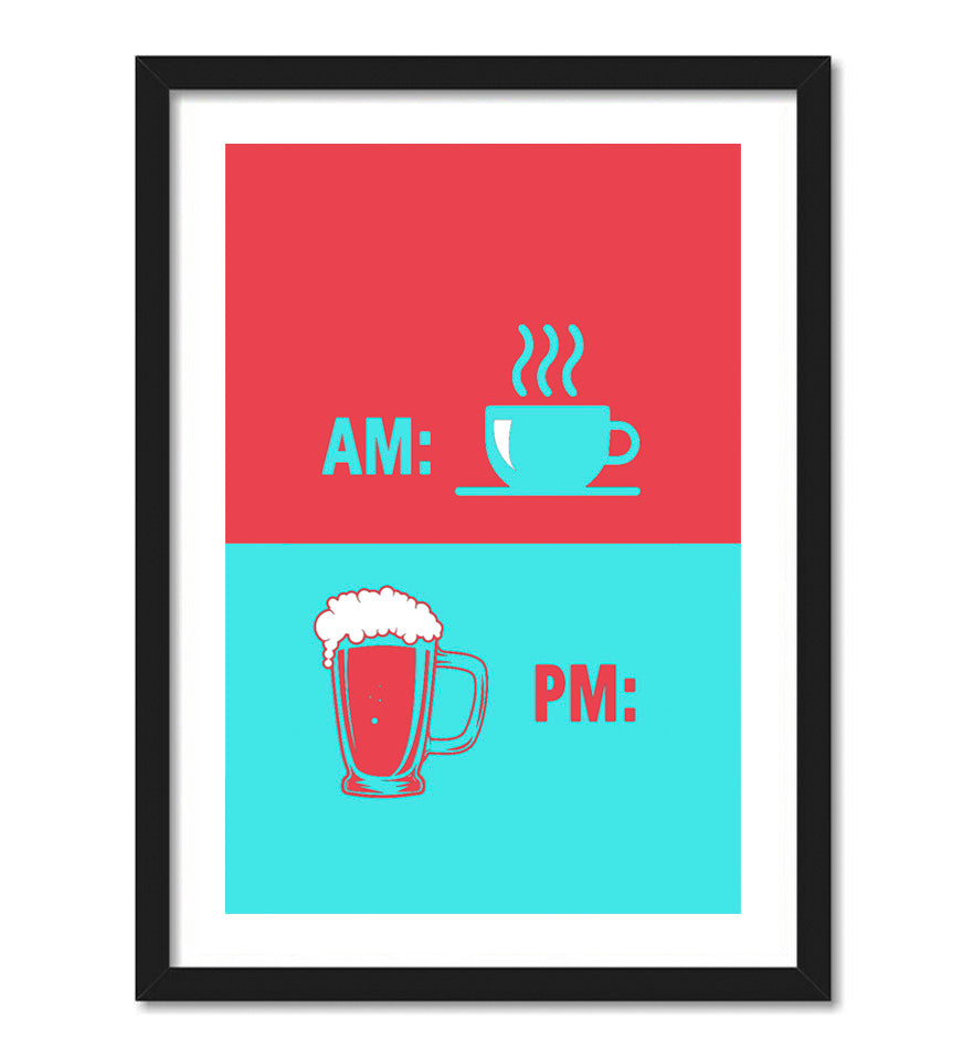 Good Hope Am PM Funny Quote framed Poster Acrylic Glass For Room & Office (10 Inch X 13 Inch, Multicolor)