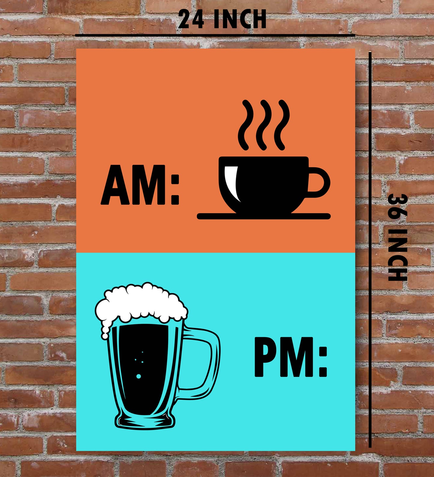 Good Hope - AM PM Funny Poster For Room & Office (13 Inch x 19 Inch, Rolled) Multicolor