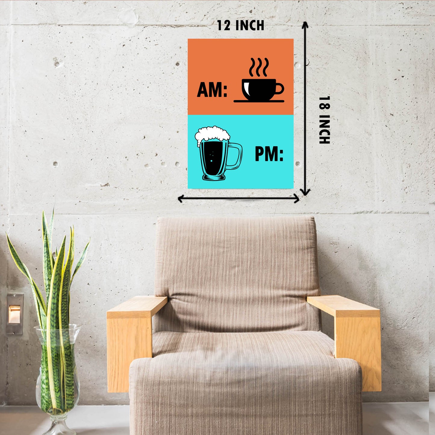 Good Hope - AM PM Funny Poster For Room & Office (13 Inch x 19 Inch, Rolled) Multicolor