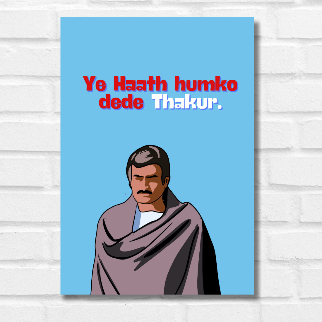 SHOLAY MOVIE QUOTE POSTER THAKUR SHOLAY POSTER CLASSIC MOVIES POSTERS