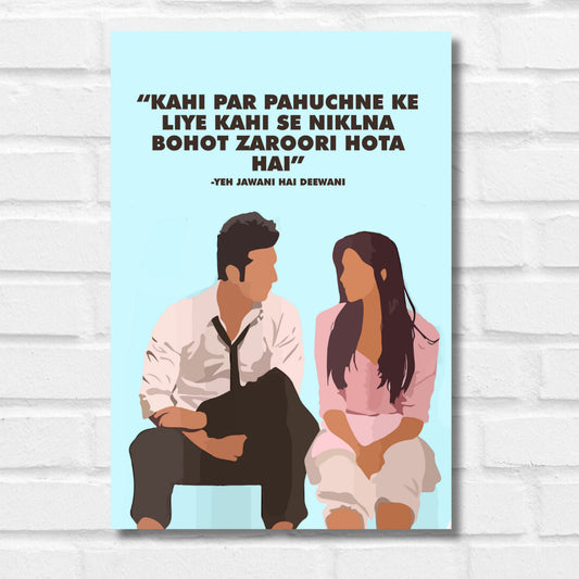 yeh jawani hai deewani movie quote poster ranbir kapoor deepika padukone movie poster