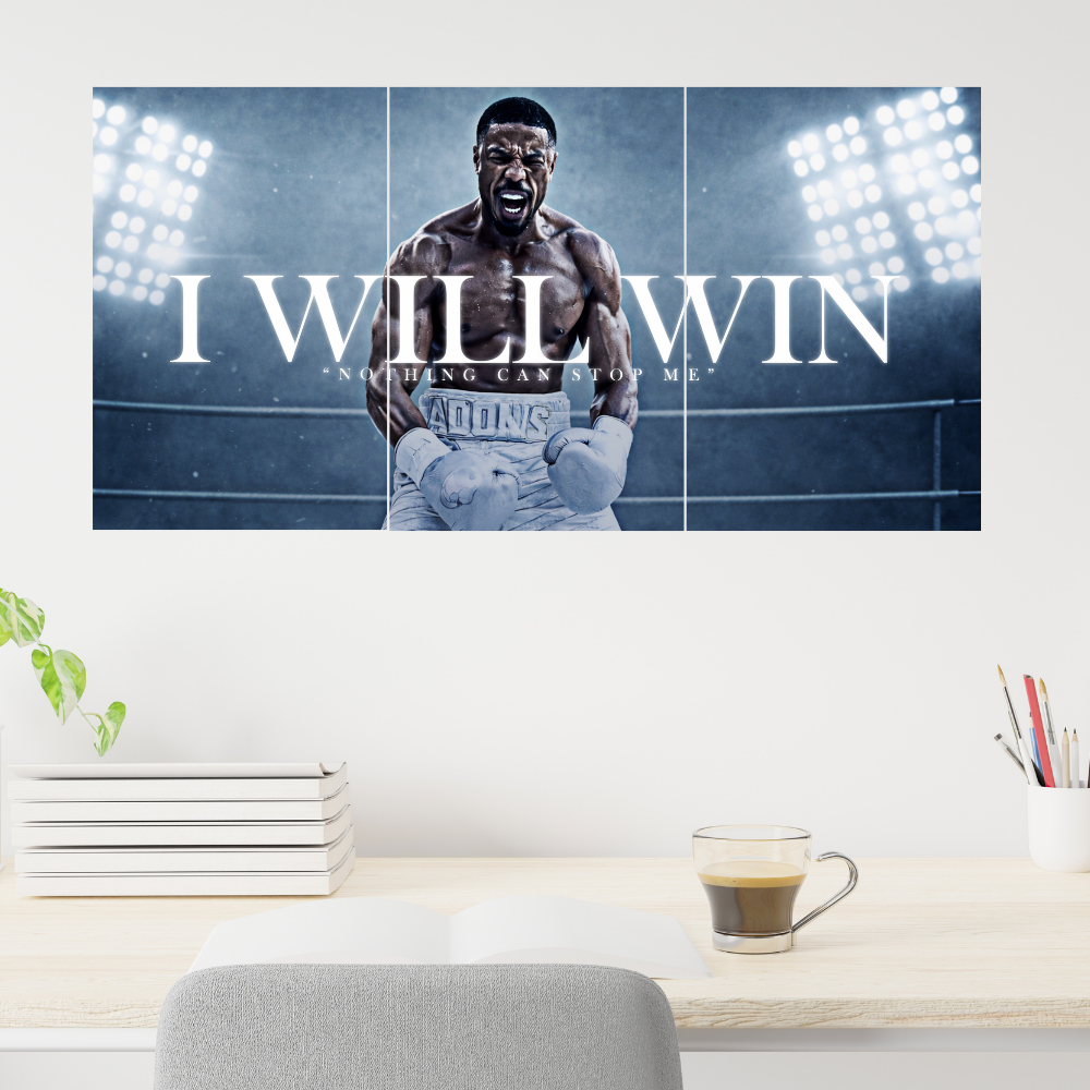 Motivational Boxing Wall Art 3 Split Poster Gym Workout Inspiration Wall Decor for Bedroom, Sports Room, Office, Home Gym – Gift for Fitness Lovers