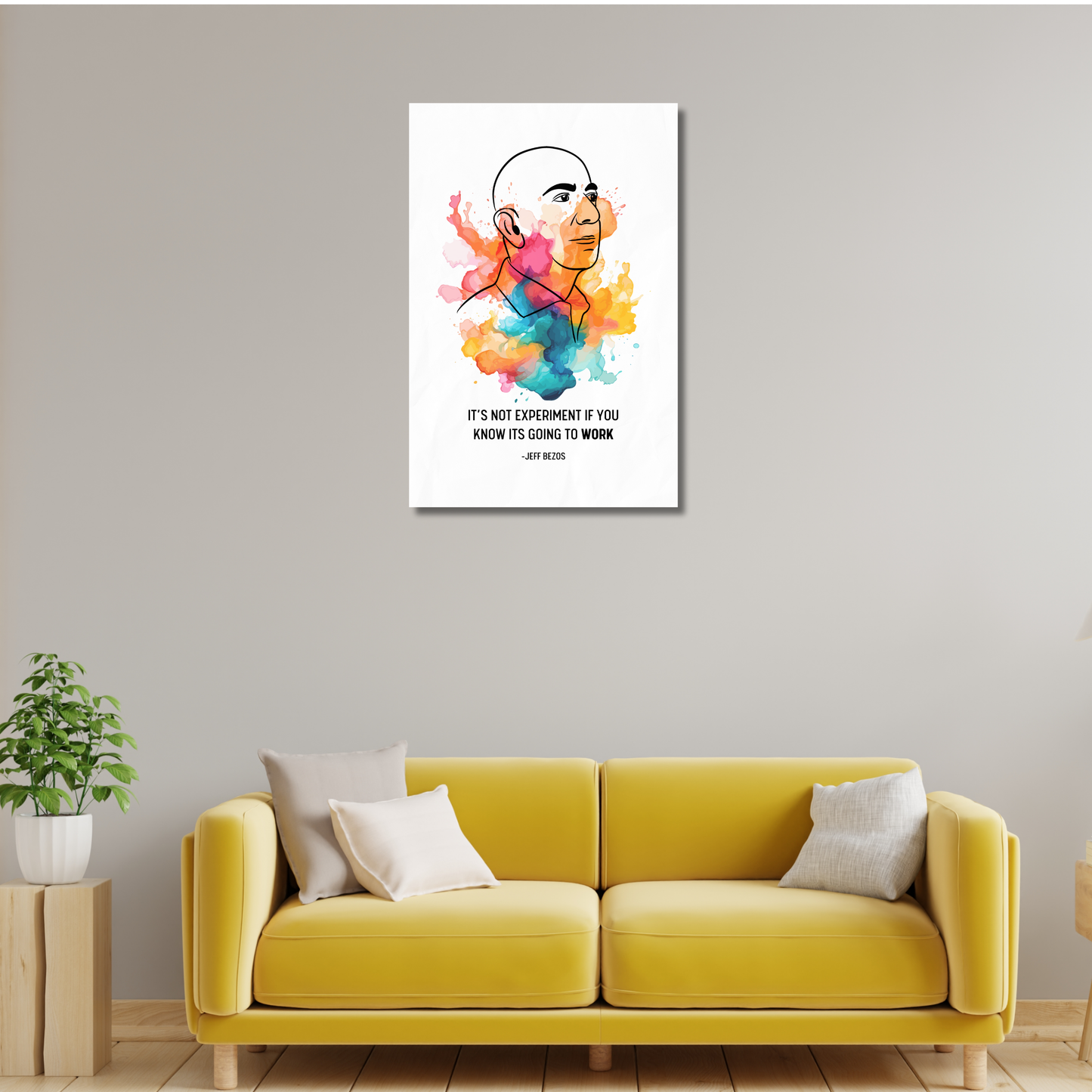 Jeff Bezos Motivational Quote Artwork | Poster | Frame | Canvas
