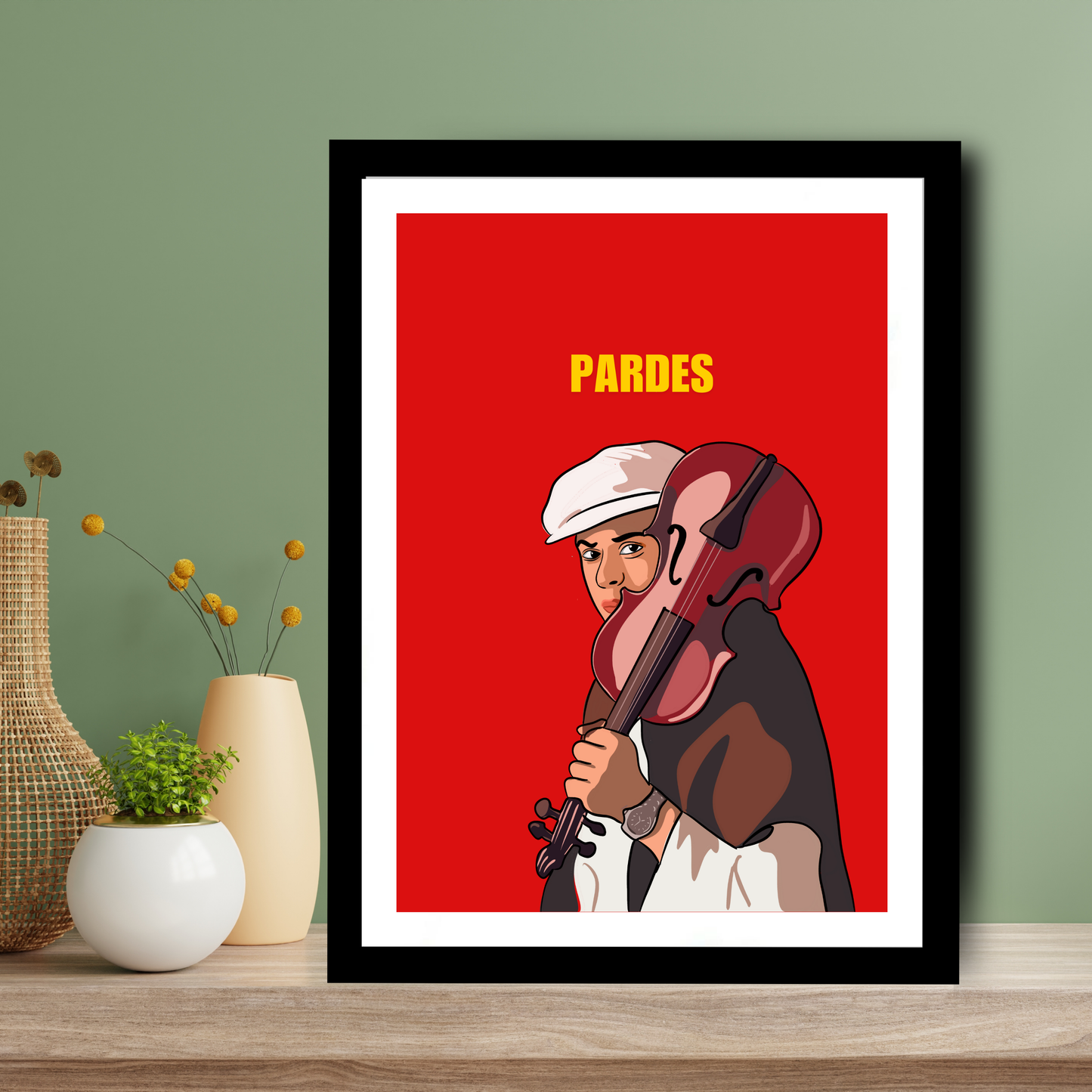 Pardes Movie Shahrukh Khan Artwork Bollywood | Poster | Frame | Canvas