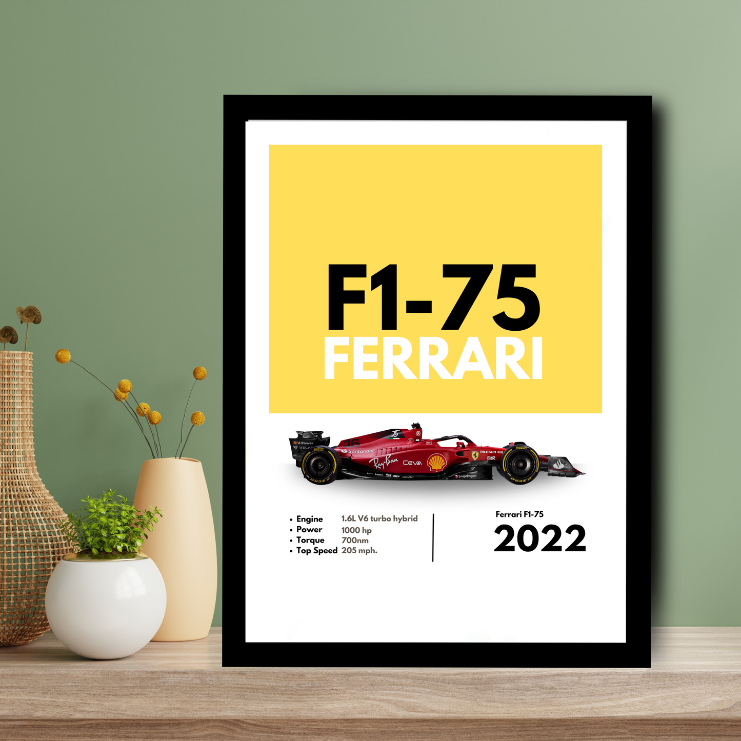 Ferrari F1-75 Supercar Artwork