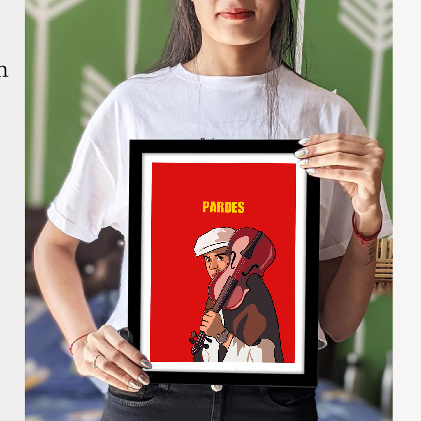 Pardes Movie Shahrukh Khan Artwork Bollywood | Poster | Frame | Canvas