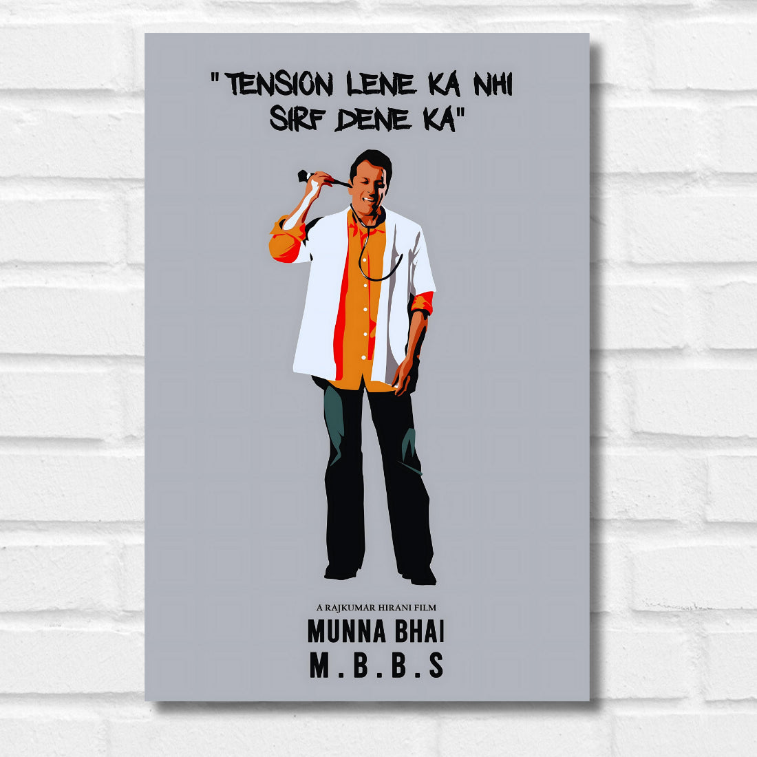 Munna Bhai MBBS Movie ArtWork Bollywood | Poster | Frame | Canvas