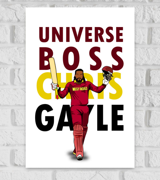 Chris Gayl West Indies Cricket Player Art work