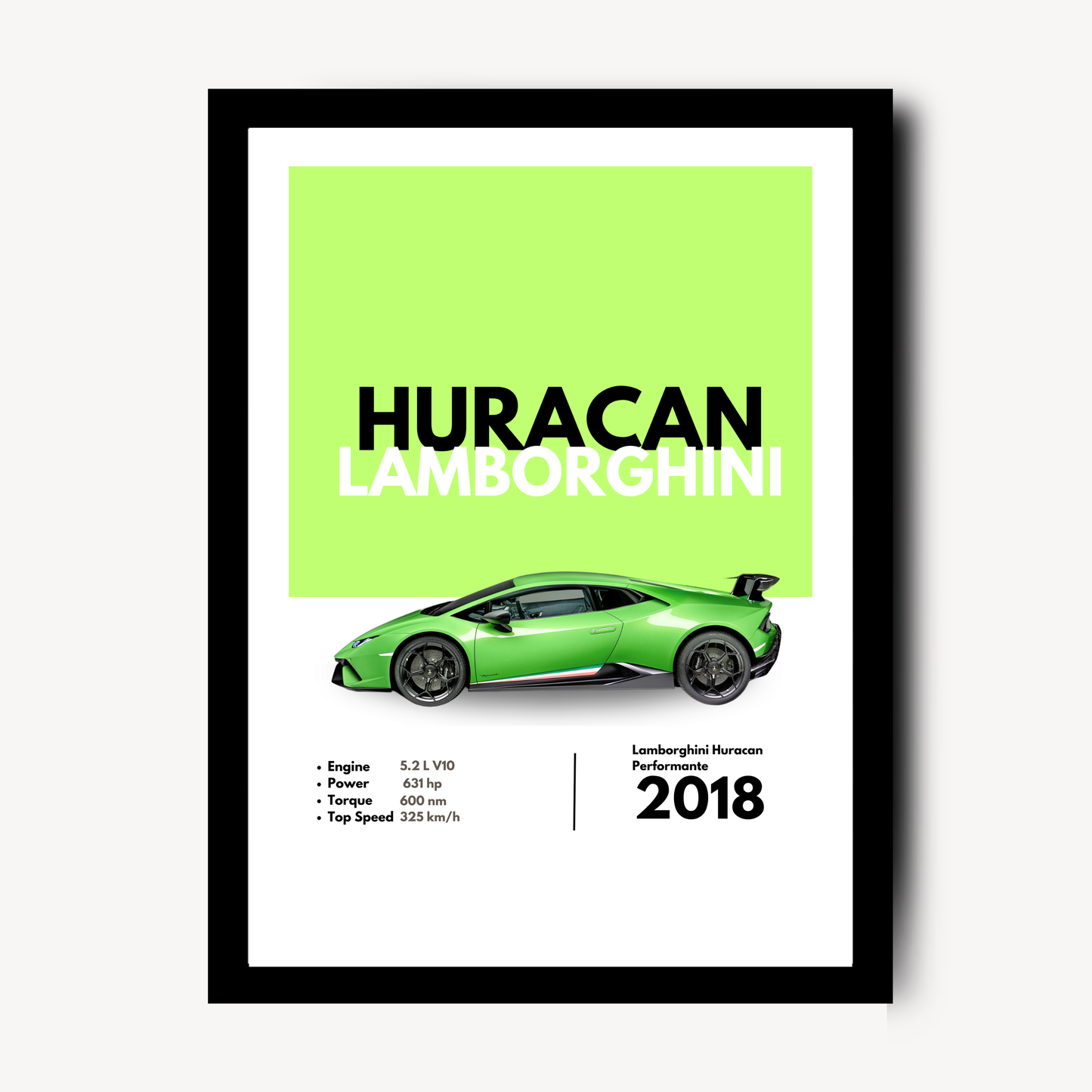 Huracan Lamborghini Supercar Artwork