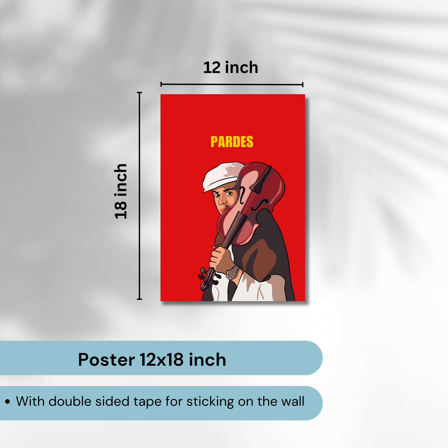 Pardes Movie Shahrukh Khan Artwork Bollywood | Poster | Frame | Canvas