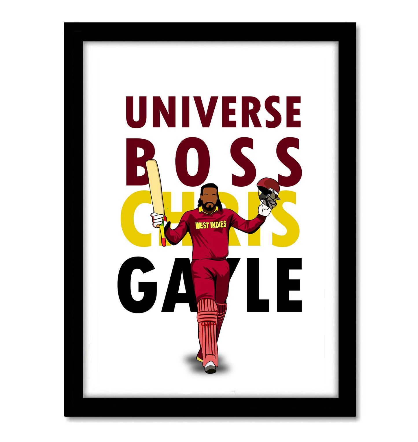 Chris Gayl West Indies Cricket Player Art work