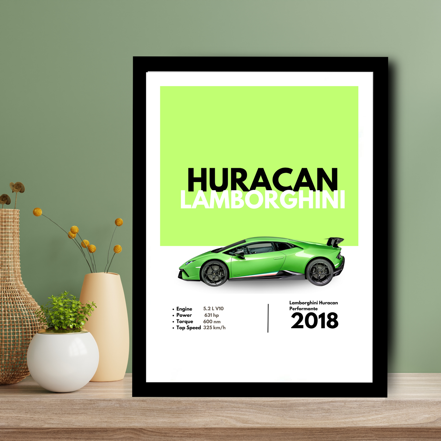 Huracan Lamborghini Supercar Artwork