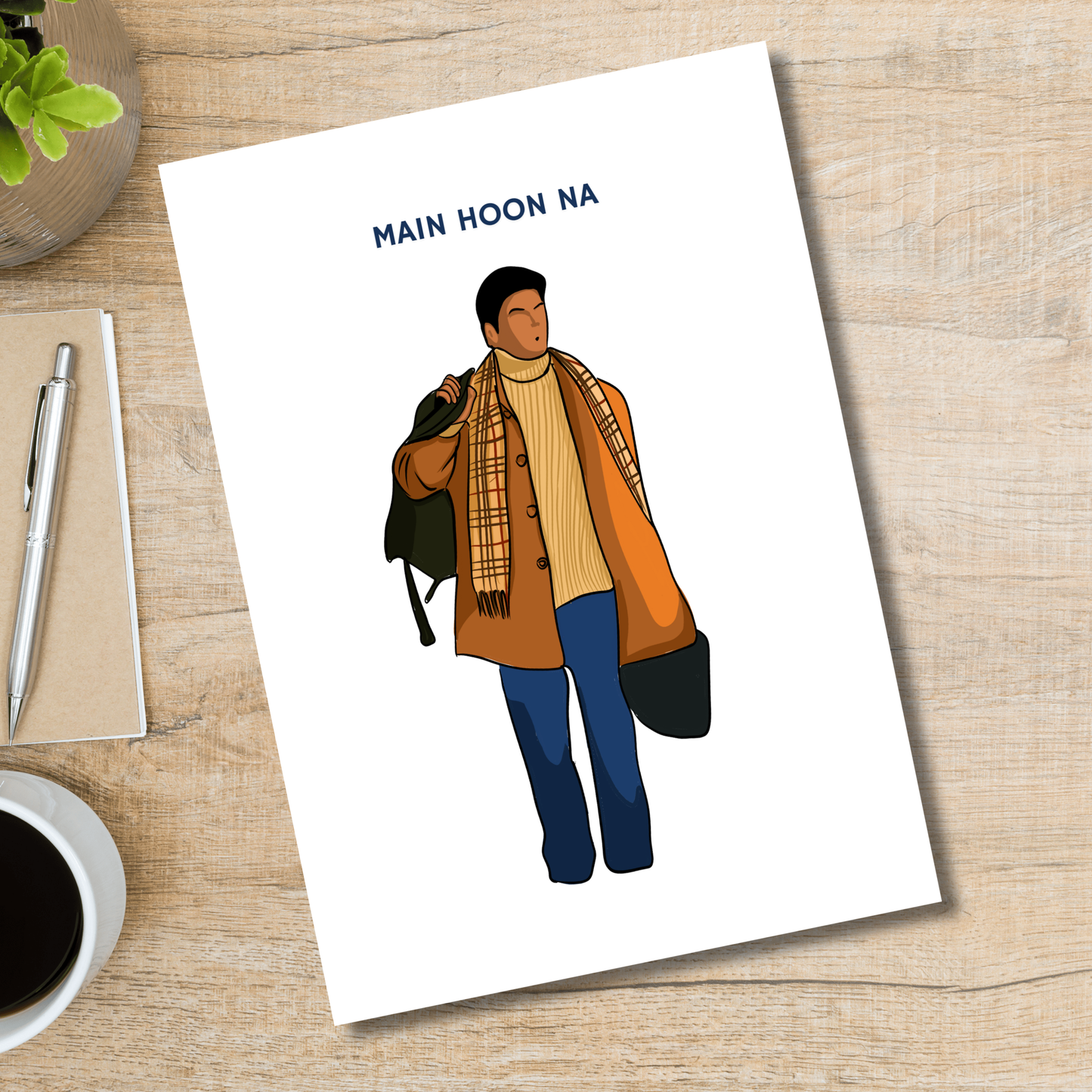 Main Hoon Na Movie Shahrukh Khan Artwork Bollywood | Poster | Frame | Canvas