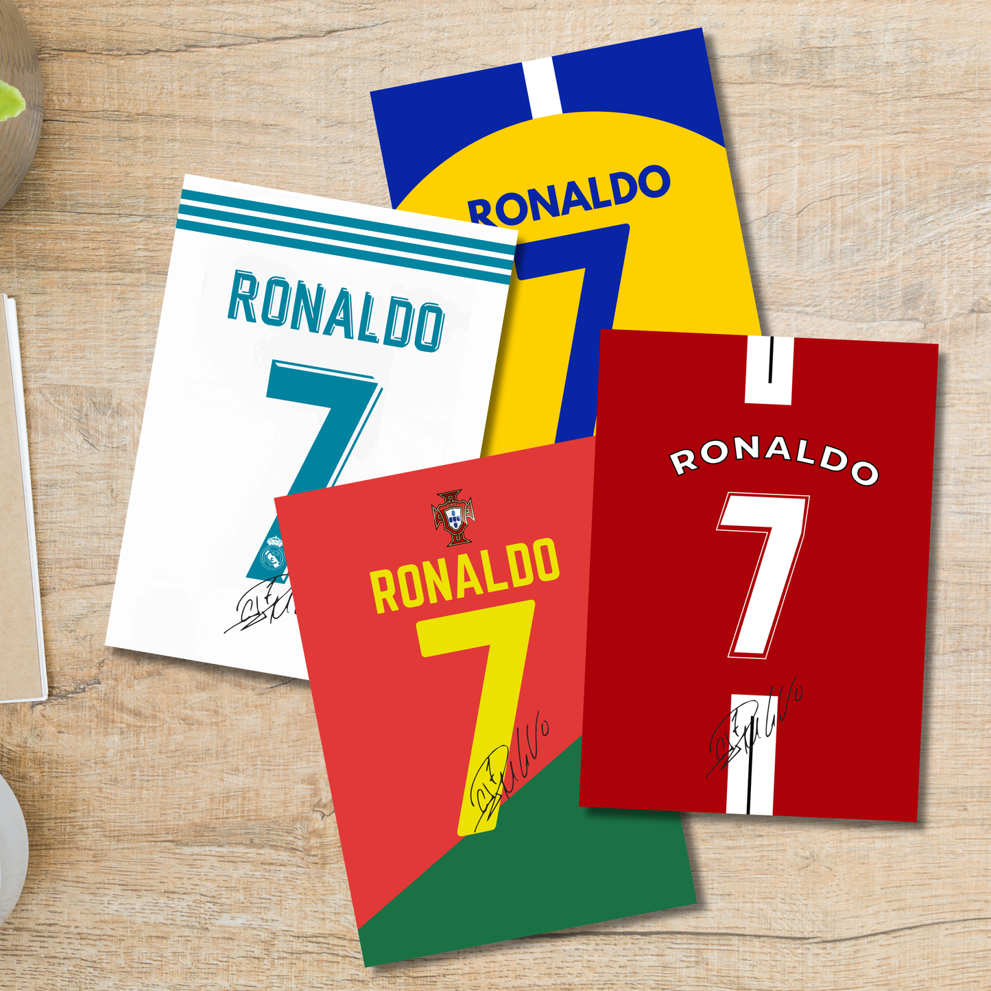 Cristiano Ronaldo Jersey(Set Of 4) Football Artwork