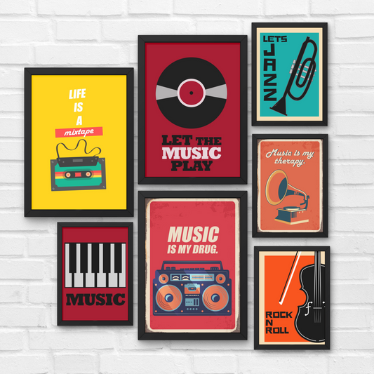 Good Hope Elegant Music Art Print Set Of 7