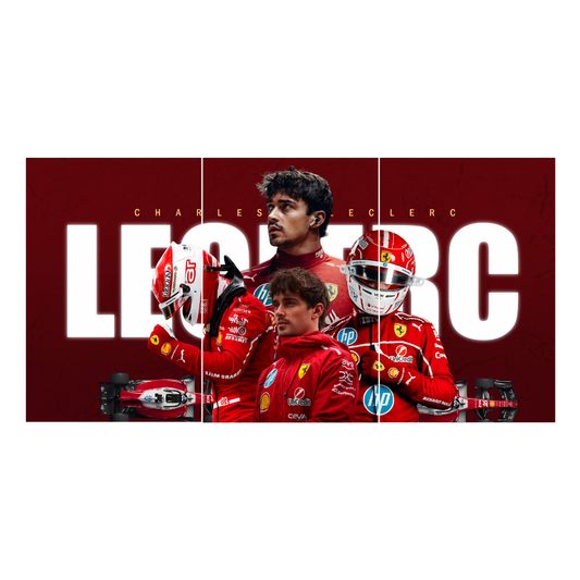 Charles lecrec Split Poster Poster –Set of 3 Split Poster – Formula 1 Racing Decor for Bedroom, Living Room, Office – Gift for Motorsport Fans