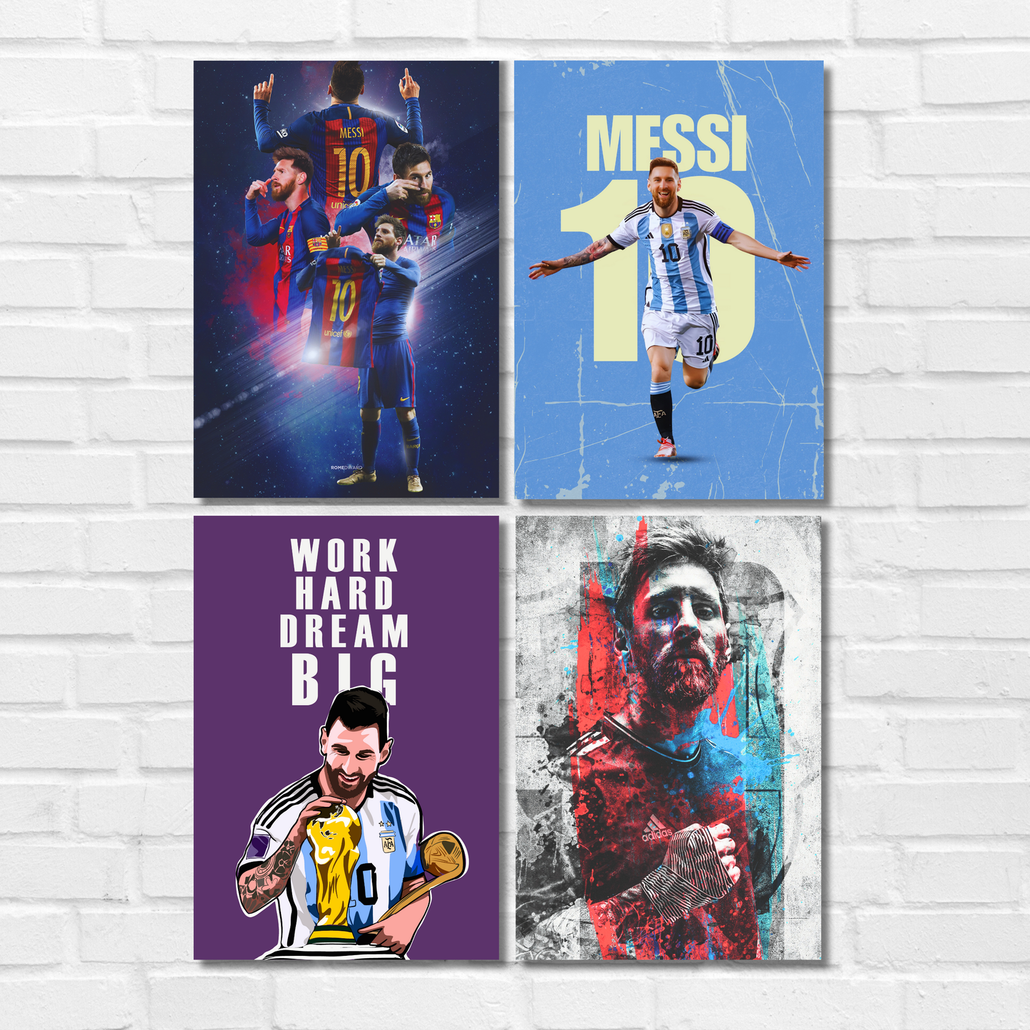 Leonel Messi (Set Of 4) Artworks