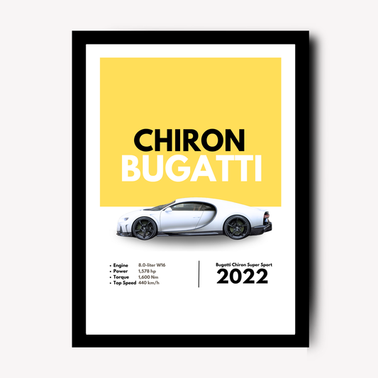 Chiron Buggati Supercar Artwork