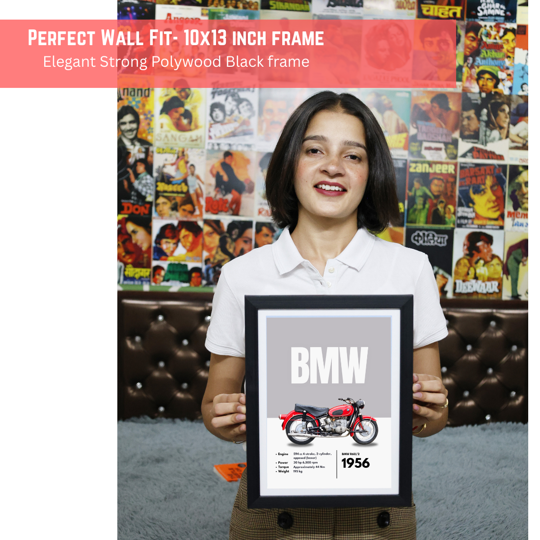 BMW R60/2 Superbikes Bikes Artwork Poster| Frame |Canvas | Vintage | Classic | Sports