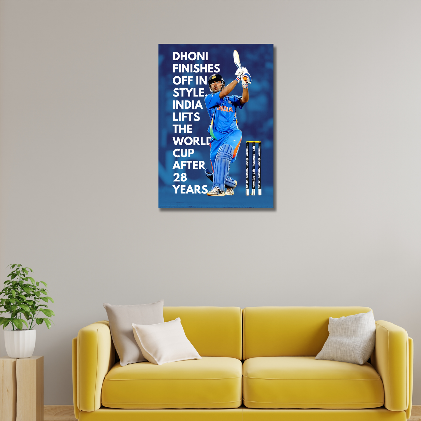 Dhoni Cricket Player Artwork