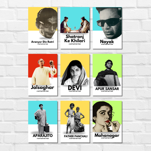 GOOD HOPE Satyajit Ray Movies Poster (set of 9) Classic Movies Pop Artwork