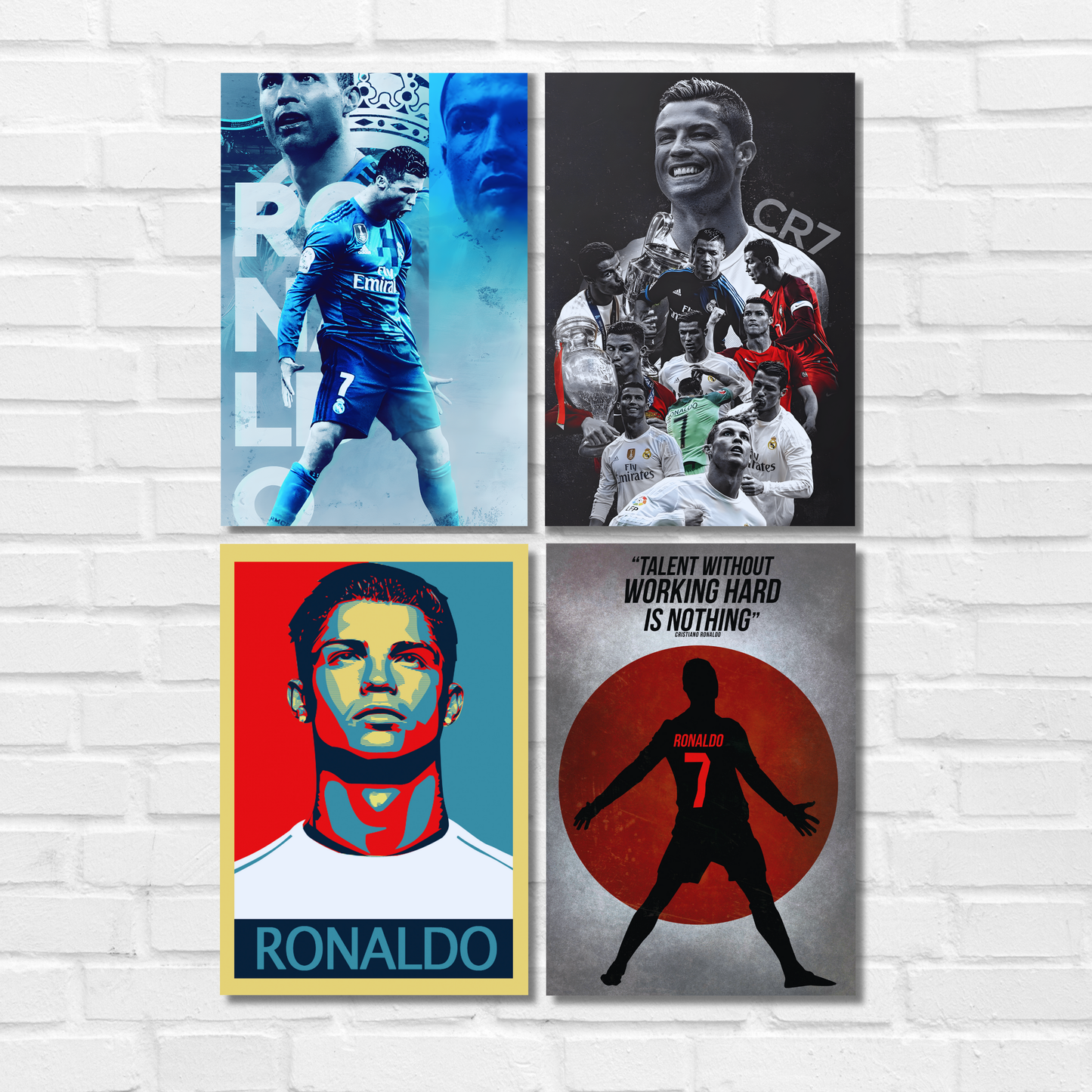 Cristiano Ronaldo(Set Of 4) Football Artwork