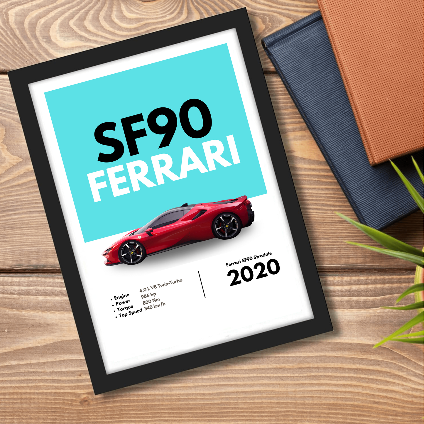 Ferrari SF90 Supercar Artwork